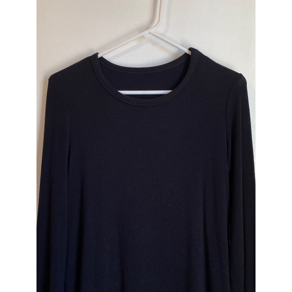 Bailey 44 Layered Look Tunic Sweater Black Dress White Faux Shirt Medium - Picture 3 of 7